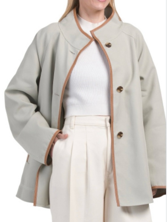 Lafayette 148 New York Jackets & Blazers - Lafayette 148 New York Cotton Double-Face Reversible Oversized Car Coat, Size L